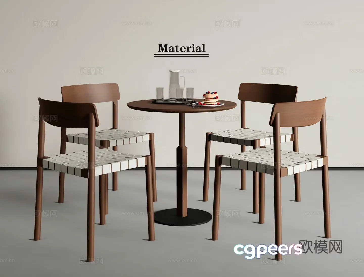 Modern and ancient leisure tables and chairs coffee shop tables and chairs combination dining tables and chairs 3D model