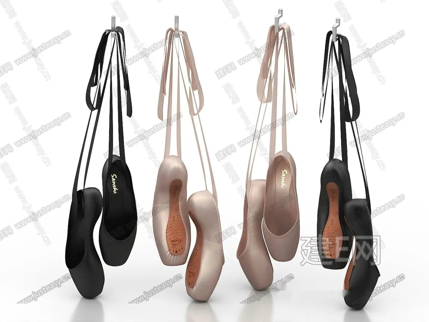 Dance Shoes 3D Model – 7488 – VRAY Render
