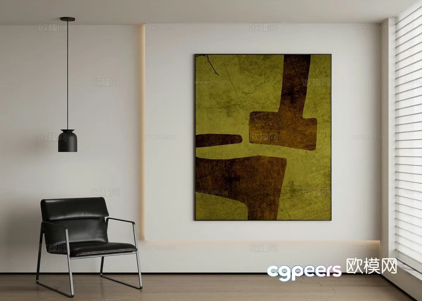 Modern decorative painting 3d model