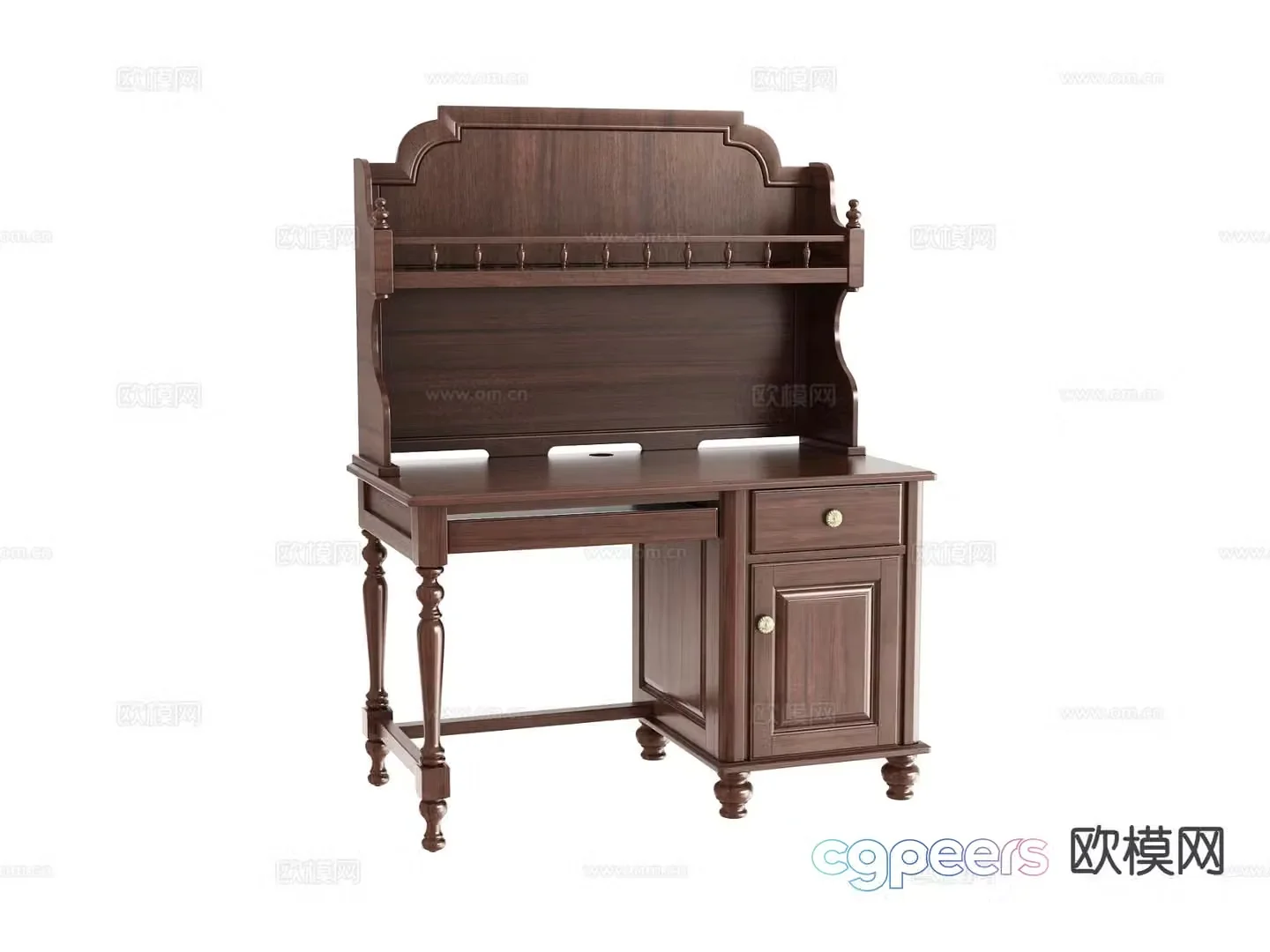 American desk desk desk 3d model