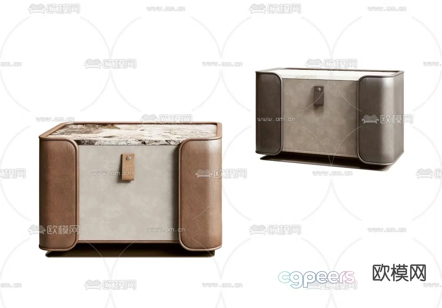 Modern bedside table 3d model