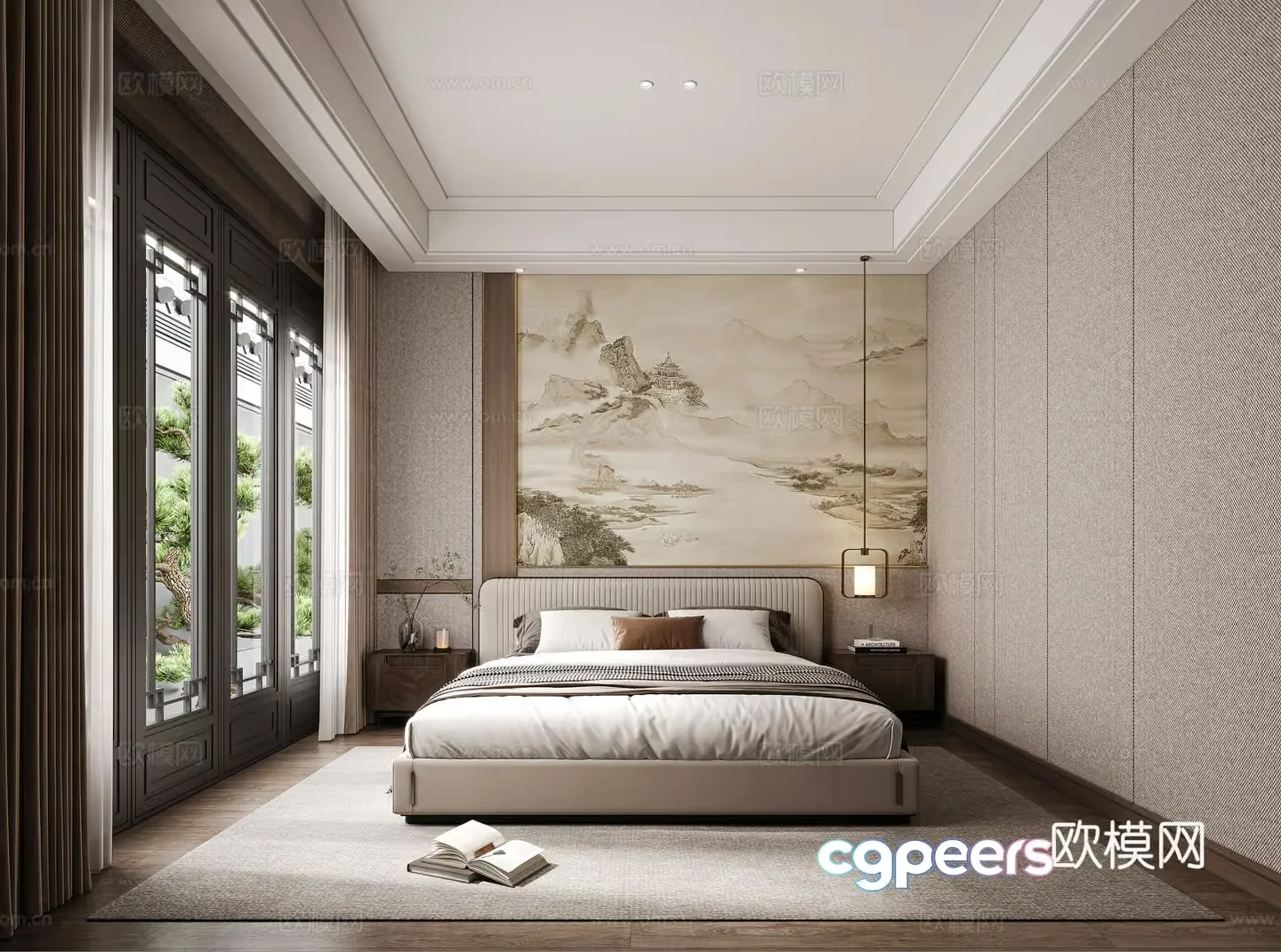 Cozy Bedroom 3D Model – 11807 – VRAY Render