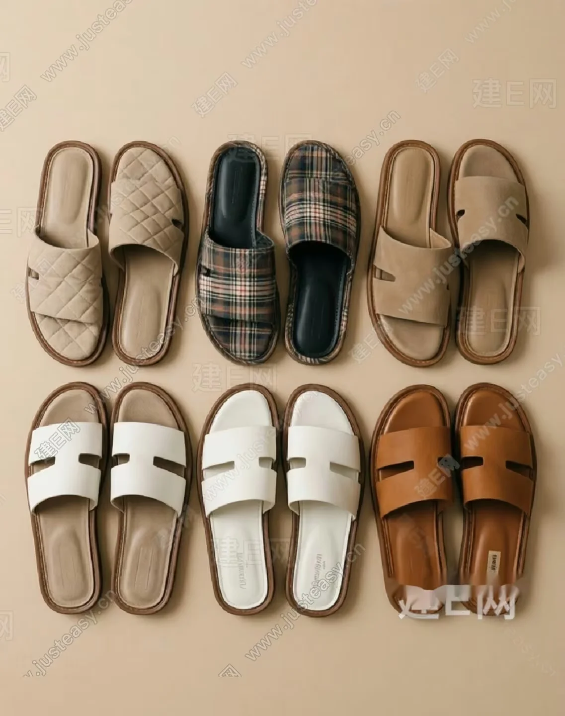 A Collection Of Sandals 3D Model – 12262 – VRAY Render