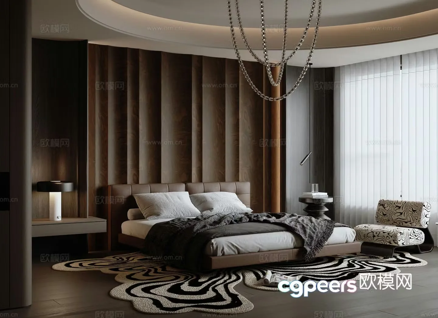 Modern Italian bedroom 3d model