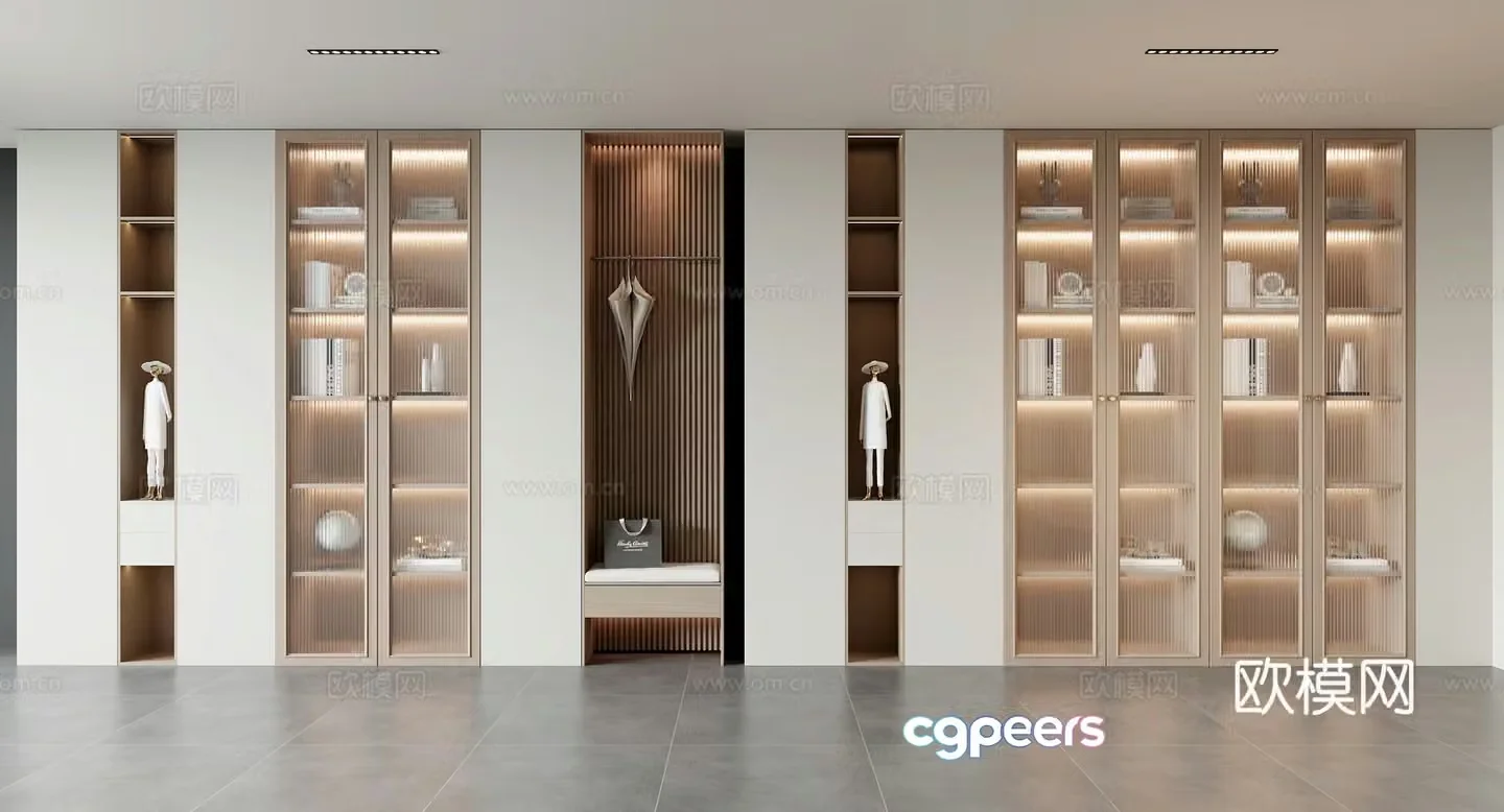 Modern shoe cabinet 3d model