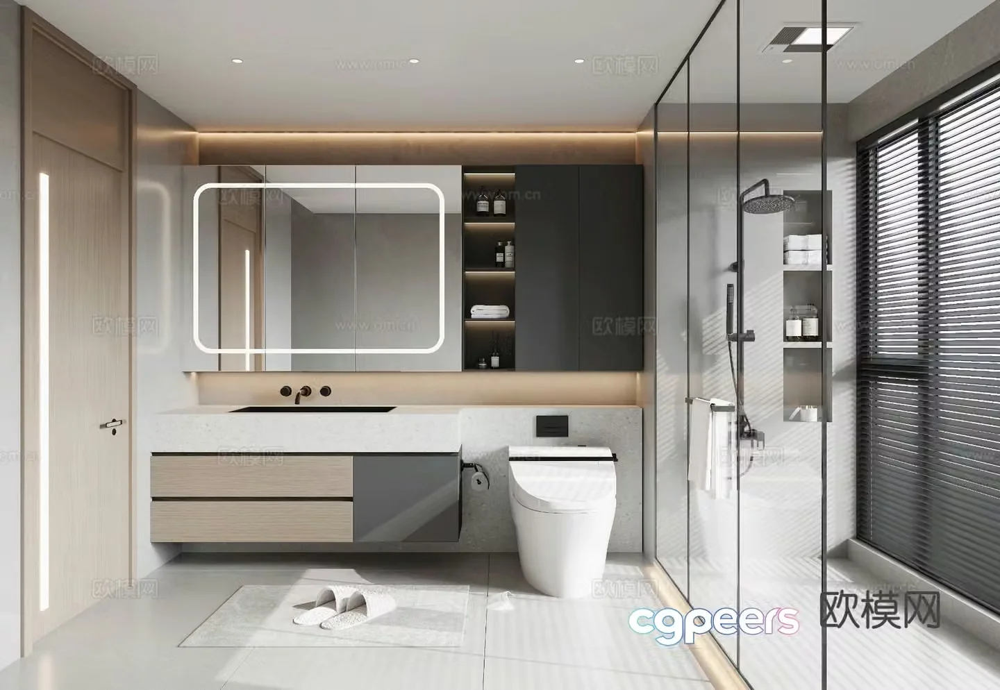 Modern bathroom bathroom 3d model