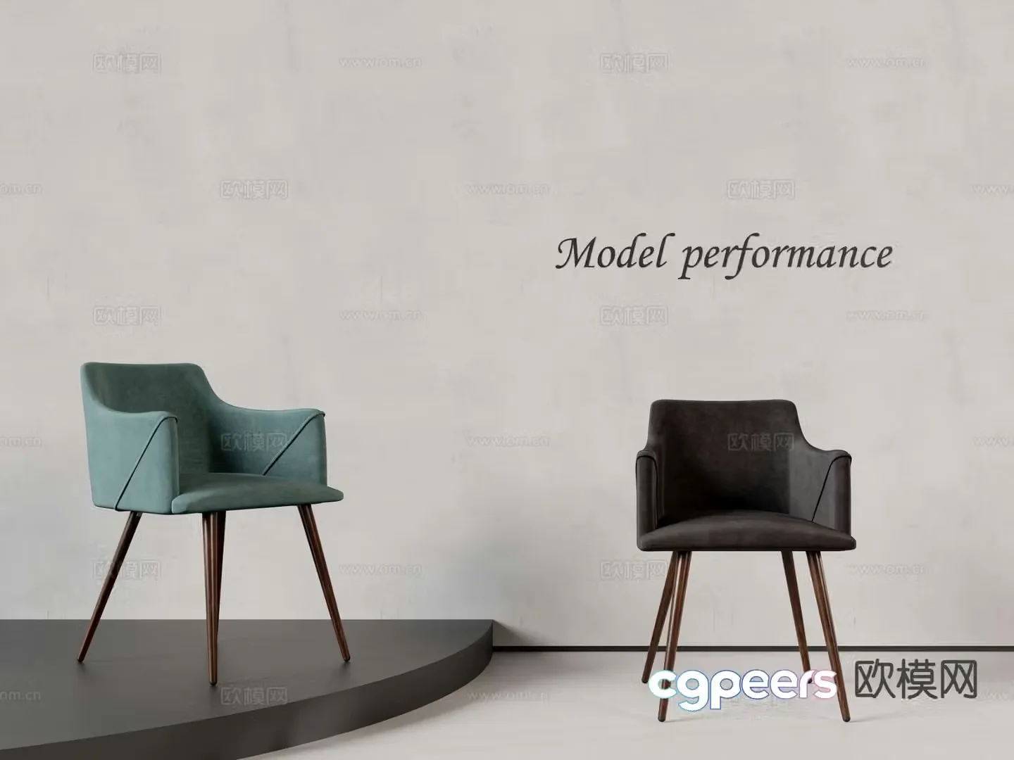 Modern chair dining chair 3d model