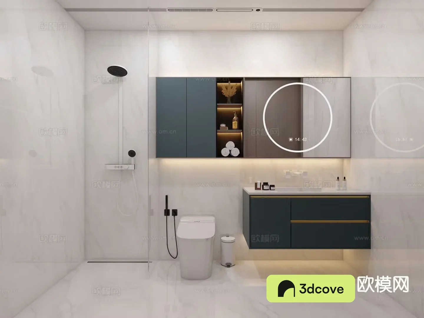 Modern bathroom toilet