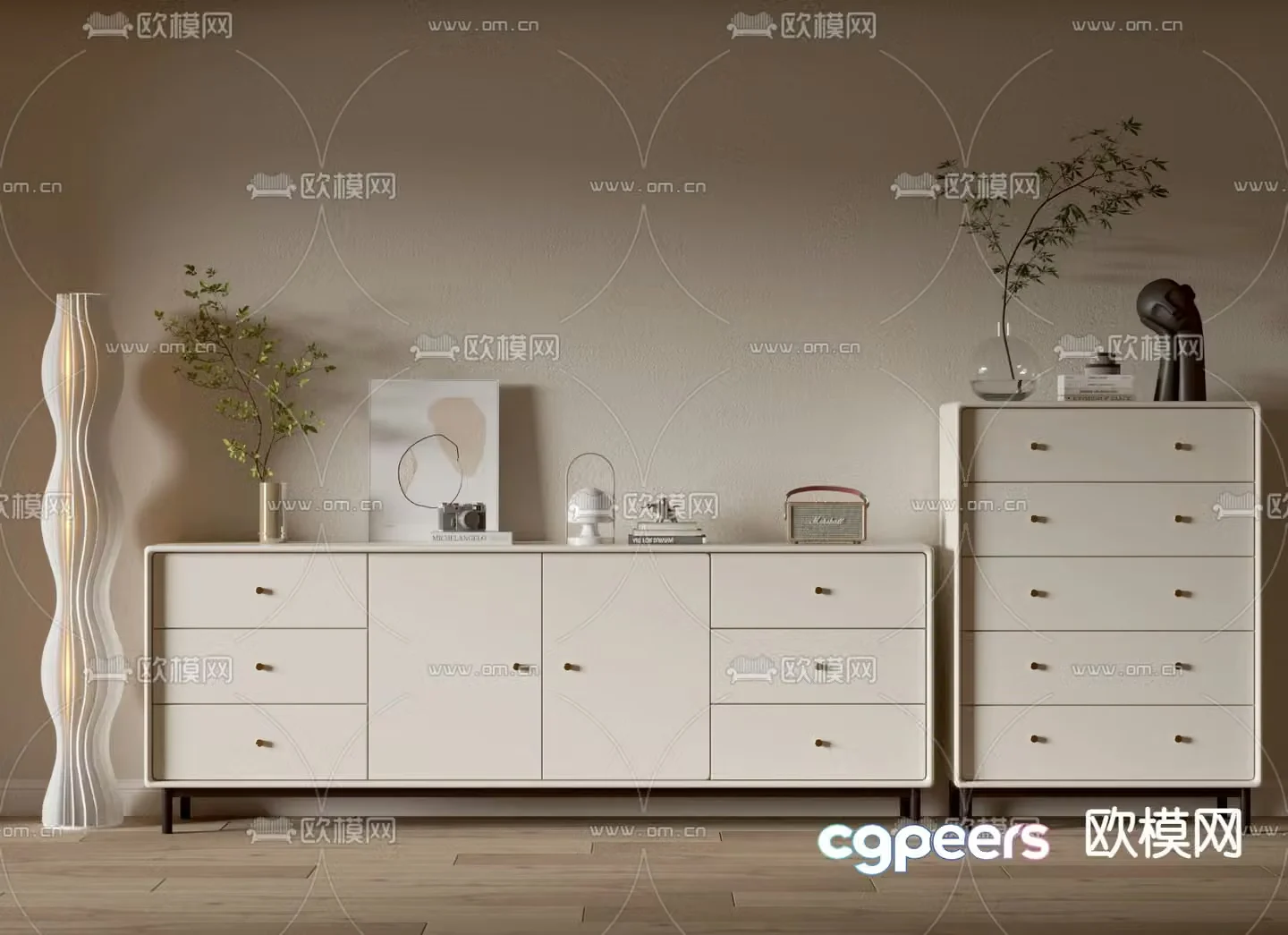 Chest of drawers chest of drawers side cabinet 3d model