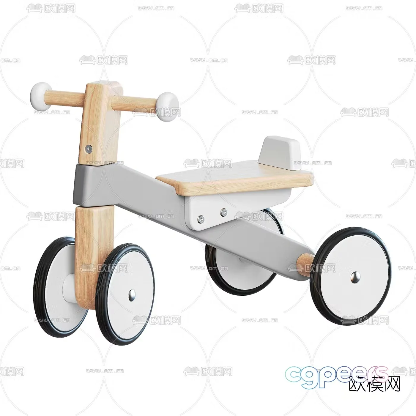 Nordic children’s toy bicycle 3d model