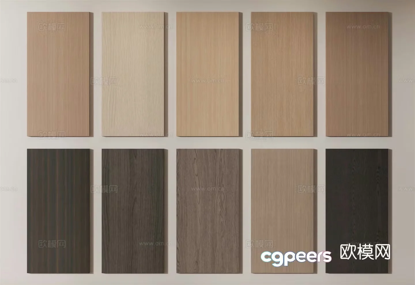 New Chinese style wainscoting wood grain board wood 3d model