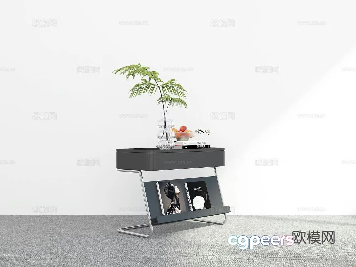 Modern side table corner table 3d model