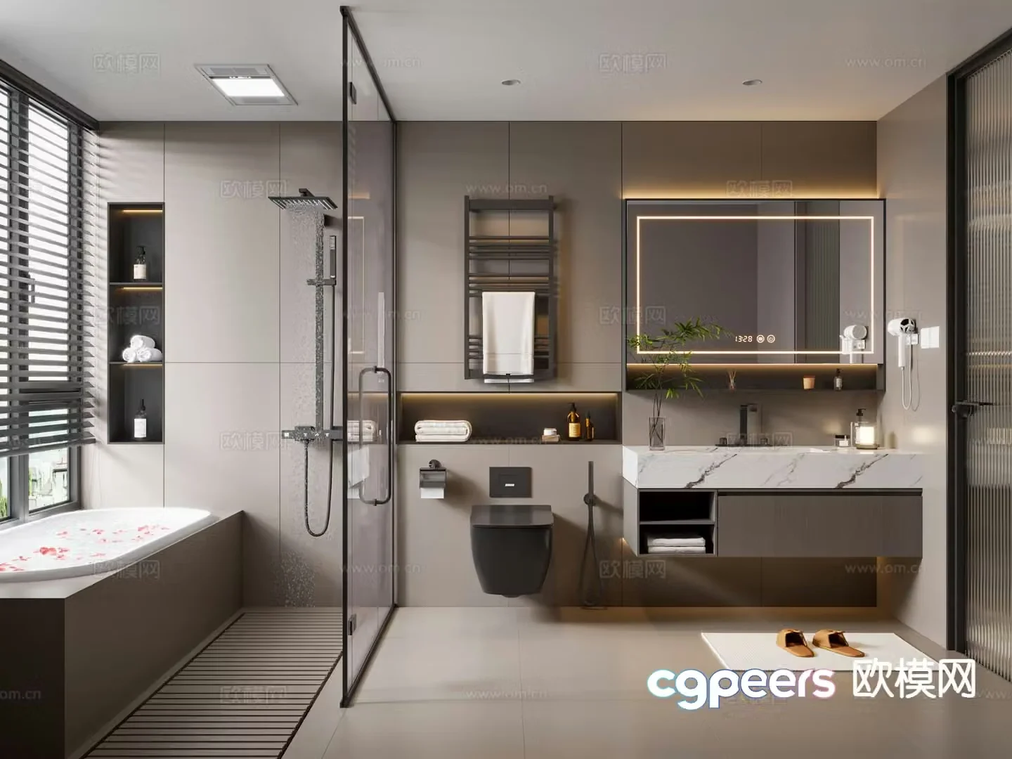 Italian bathroom bathroom 3d model