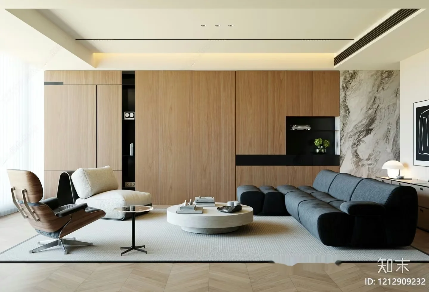 Modern Living Room 3D Model – 10733 – VRAY Render
