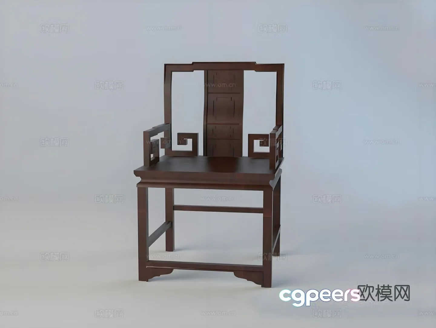 Leisure chair solid wood chair dining chair tea chair armchair 3d model