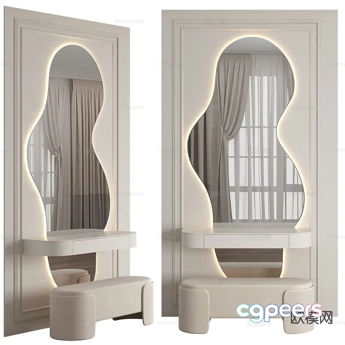 Modern dressing table 3d model