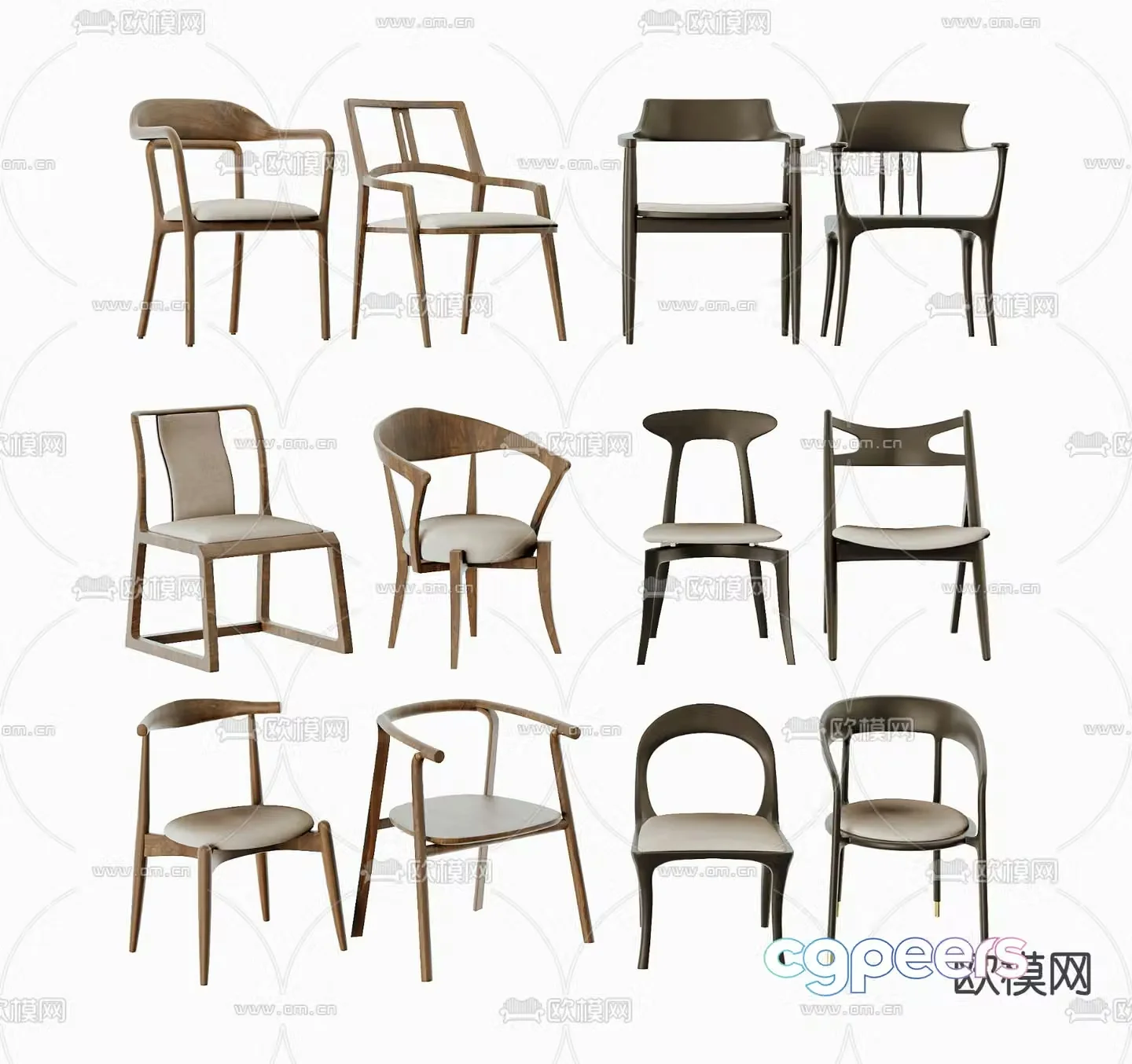 New Chinese style chair arm chair Taishi chair 3d model