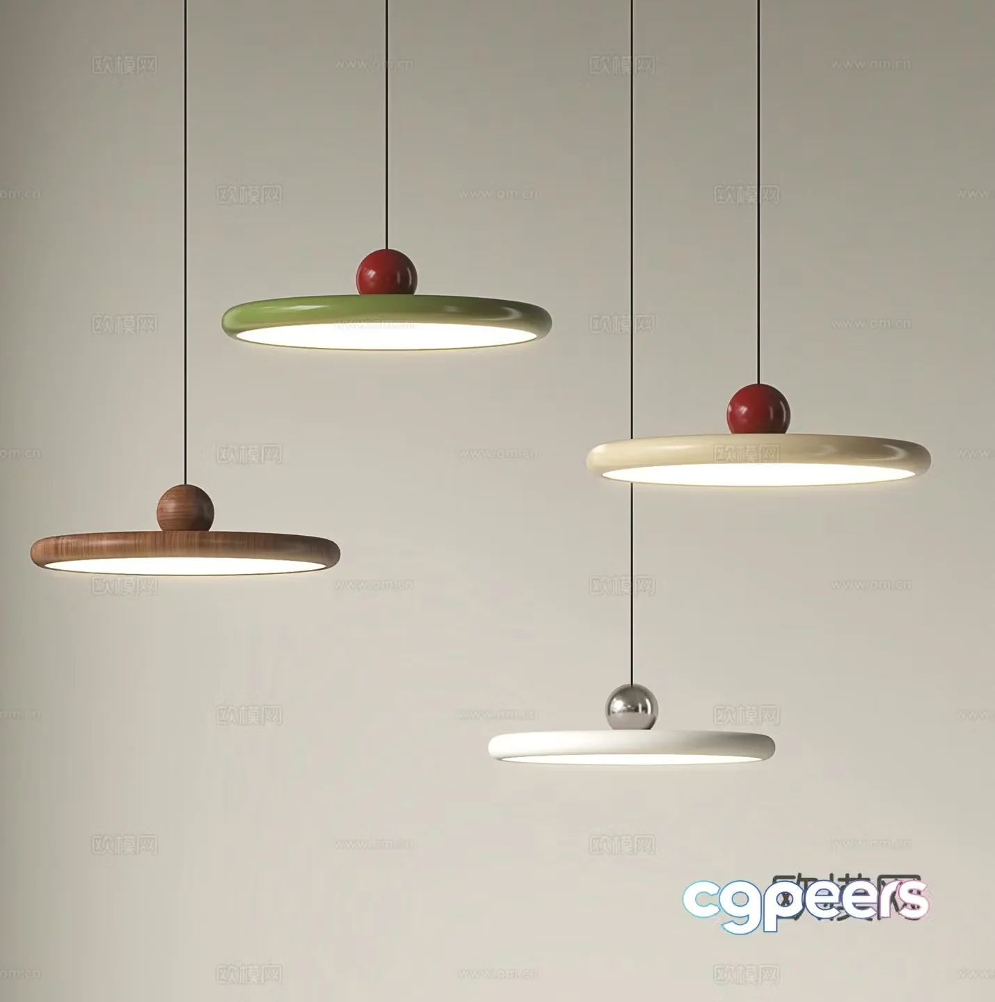 Retro chandelier UFO chandelier restaurant chandelier 3d model
