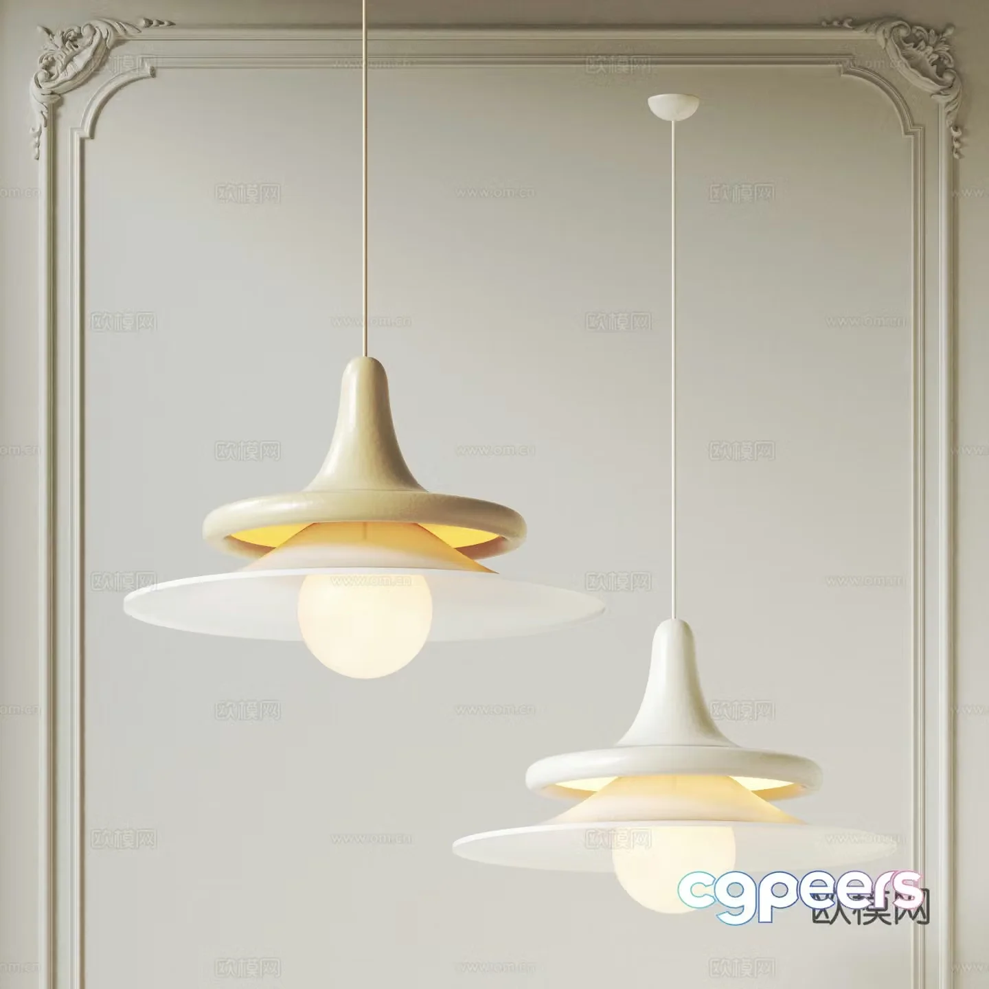Modern cream style chandelier Children’s room chandelier Bar chandelier Restaurant chandelier Bedside chandelier 3D model