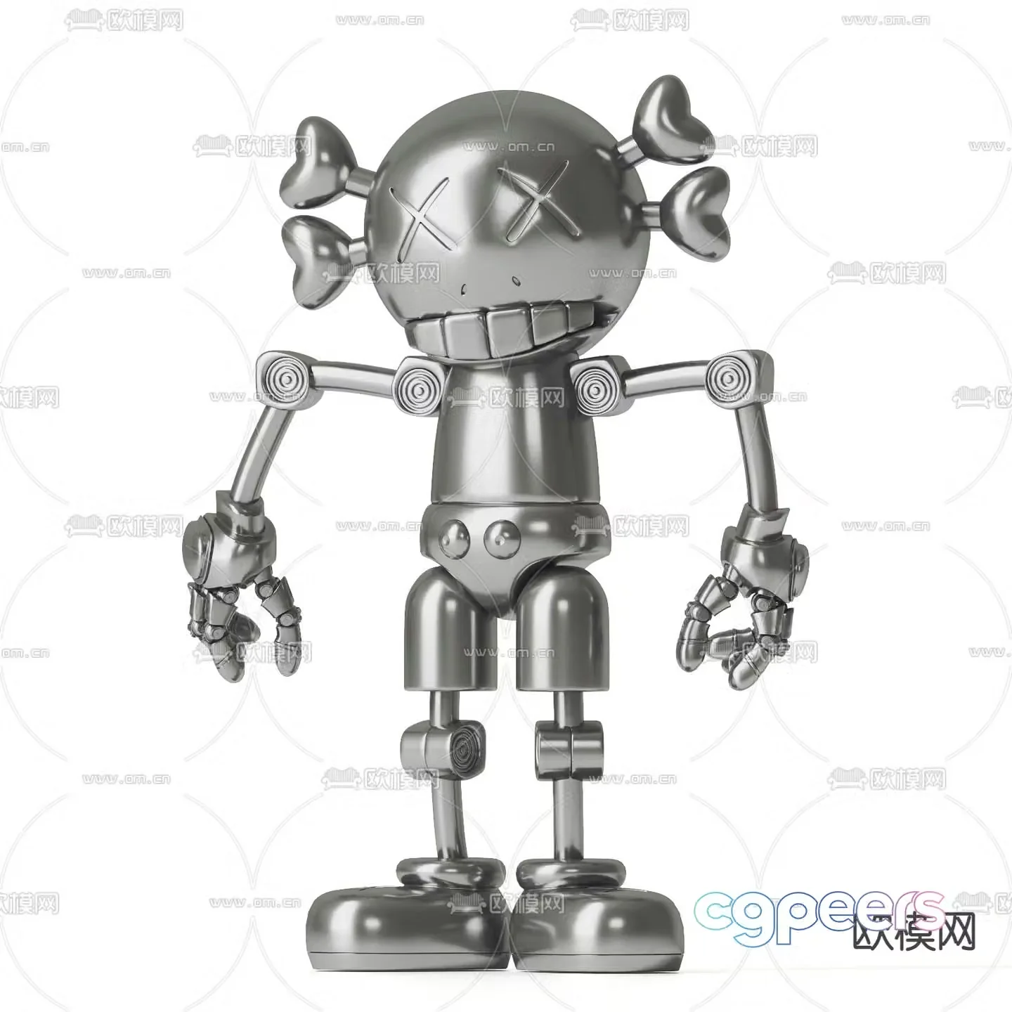kaws sculpture trendy ornaments 3d model