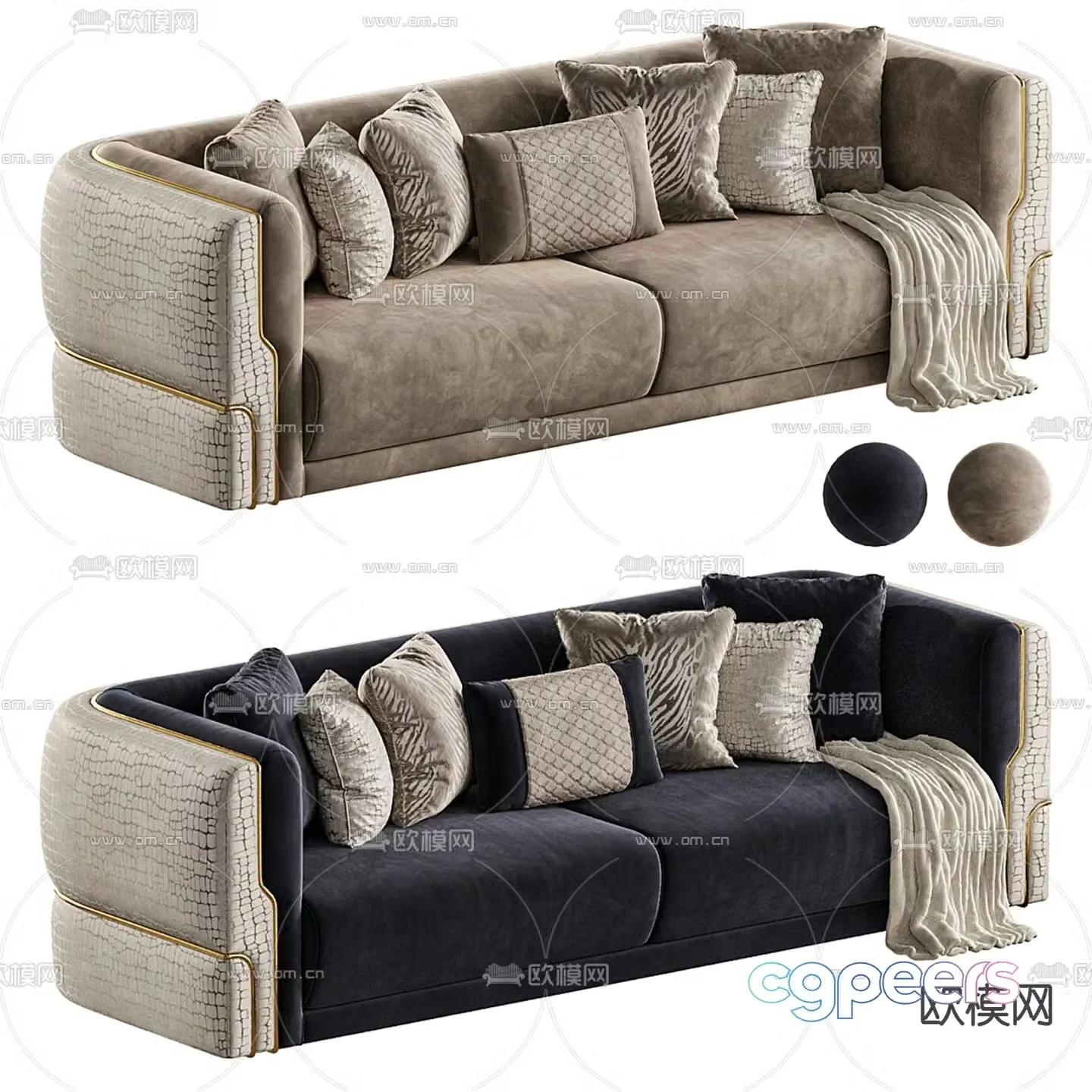 luxury love seat 3d model