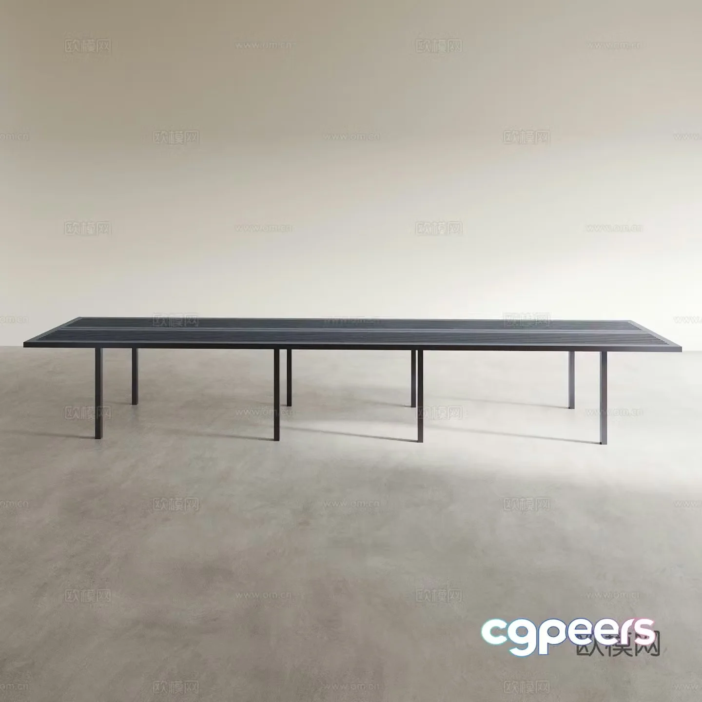 Modern dining table tea table office desk long table square table 3d model
