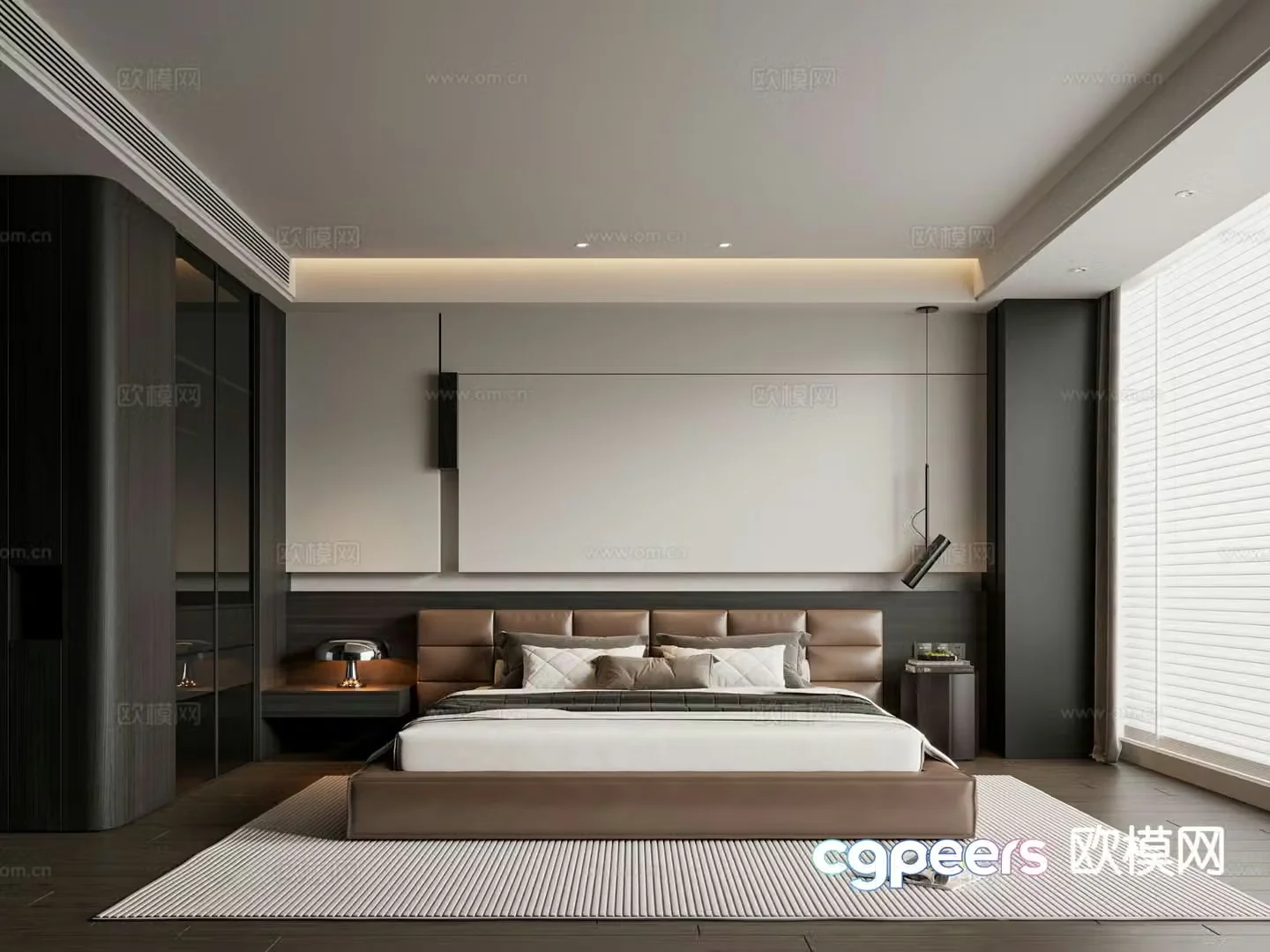 Italian style bedroom master bedroom 3d model