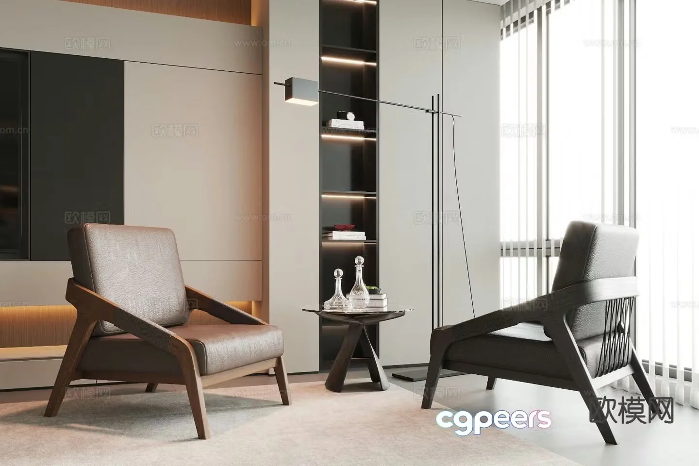 Modern lounge chair 3d model