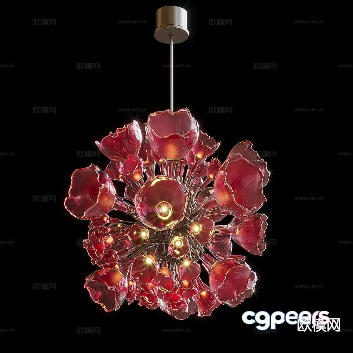 Flower chandelier 3d model
