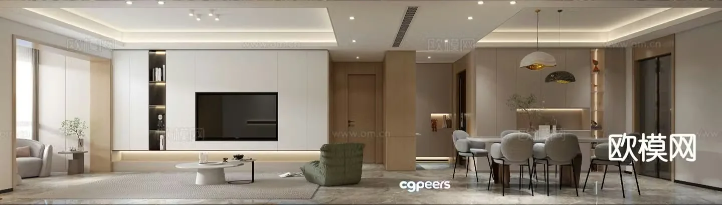Modern guest restaurant entrance 3D model