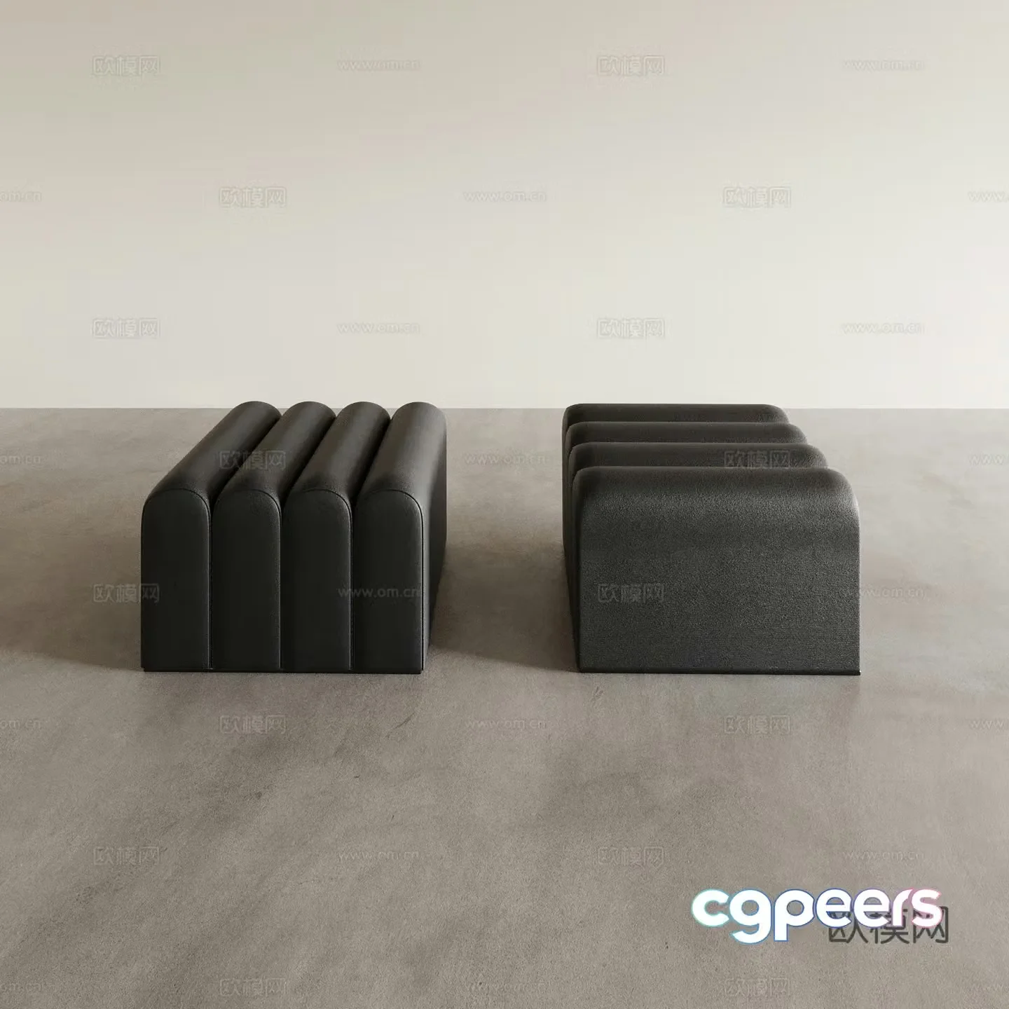 Stool Sofa Stool Shoe Changing Stool Piano Stool 3D Model
