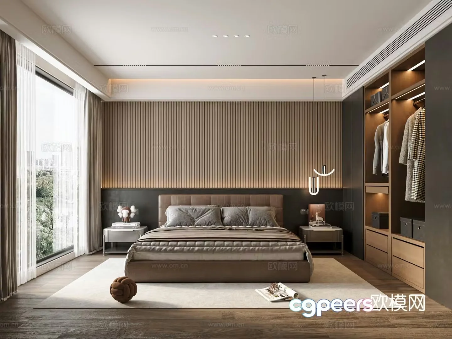 Italian home bedroom 3d model