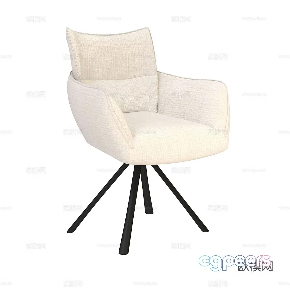 Modern simple single sofa single sofa simple sofa living room sofa 3d model
