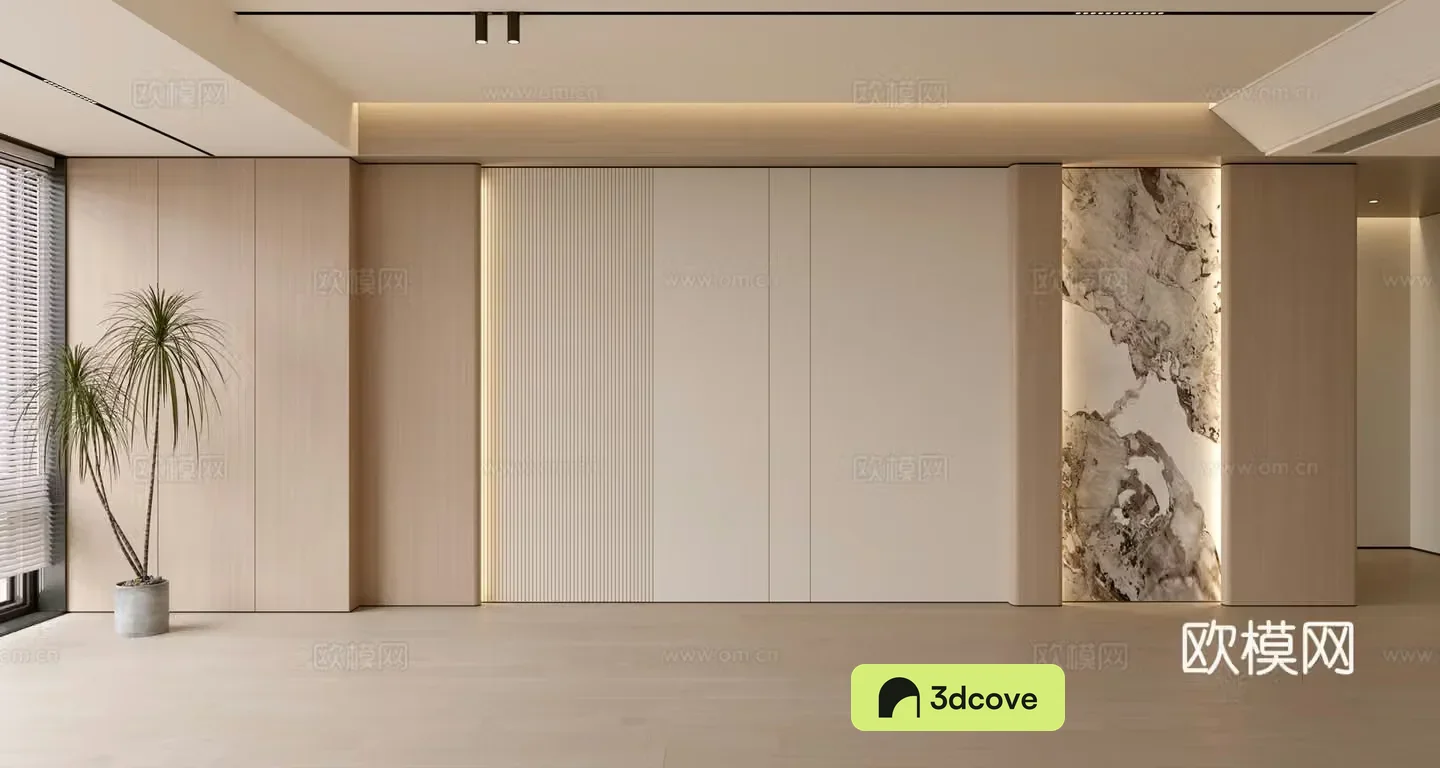 Modern simple sofa background wall modern ornament balcony cabinet living room cabinet wood veneer background wall