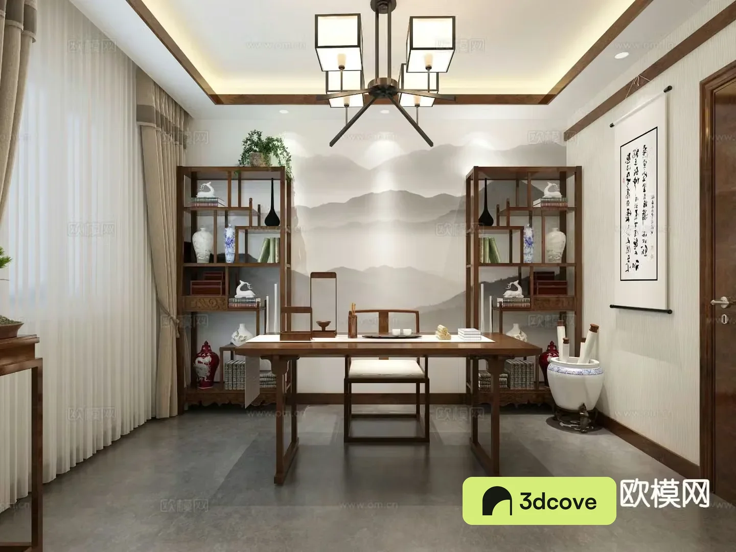 New Chinese style study