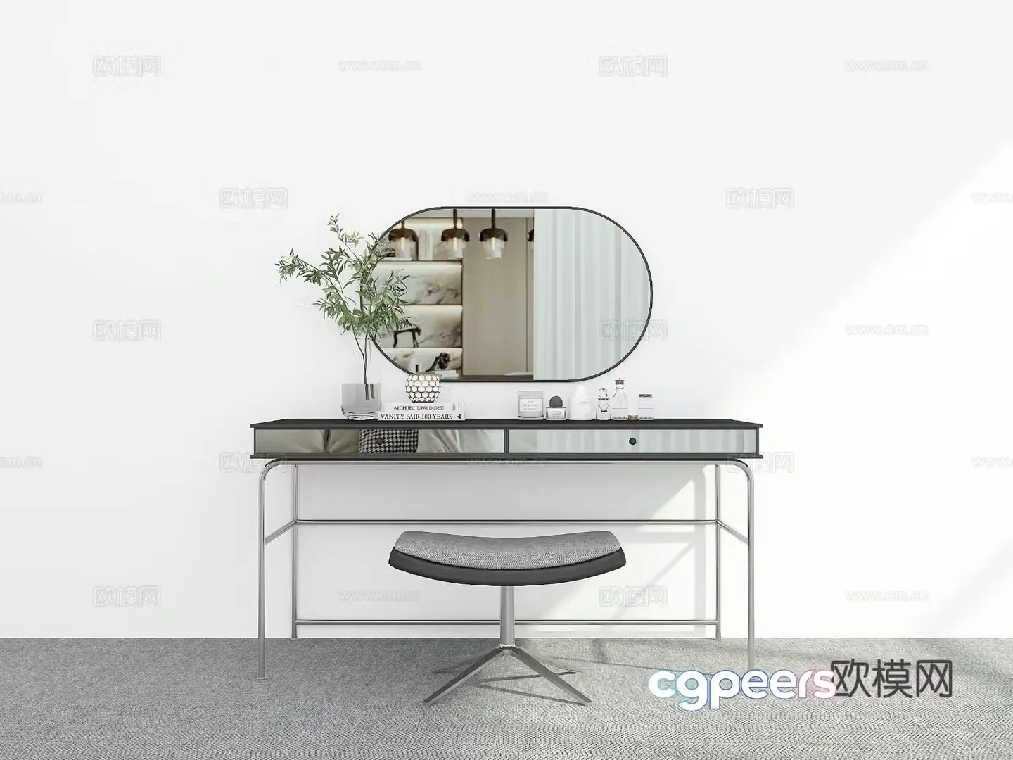 Modern dressing table 3d model