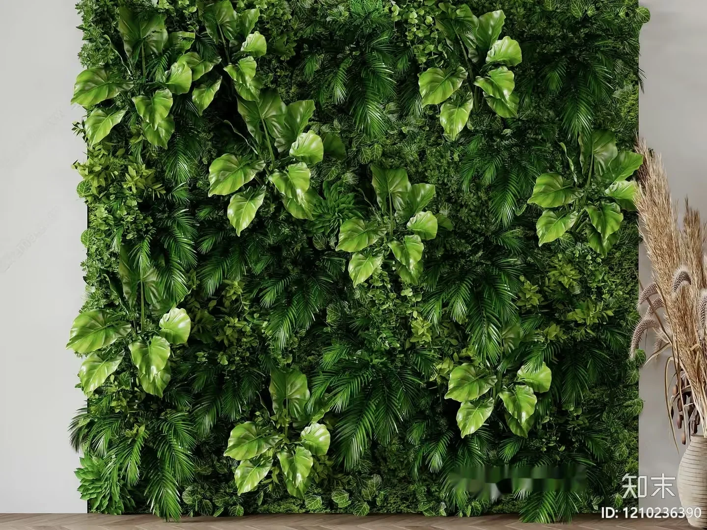 A Greenery Wall 3D Model – 21370 – VRAY Render
