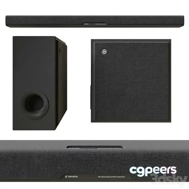 3ds Max Free – Yamaha soundbar with subwoofer