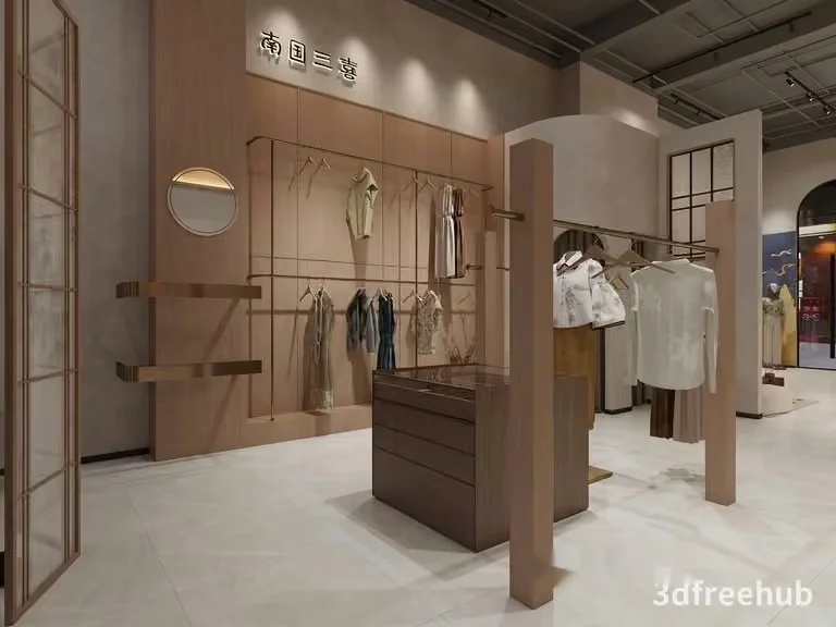 Modern Clothing Store 3D Model – 19995 – VRAY Render