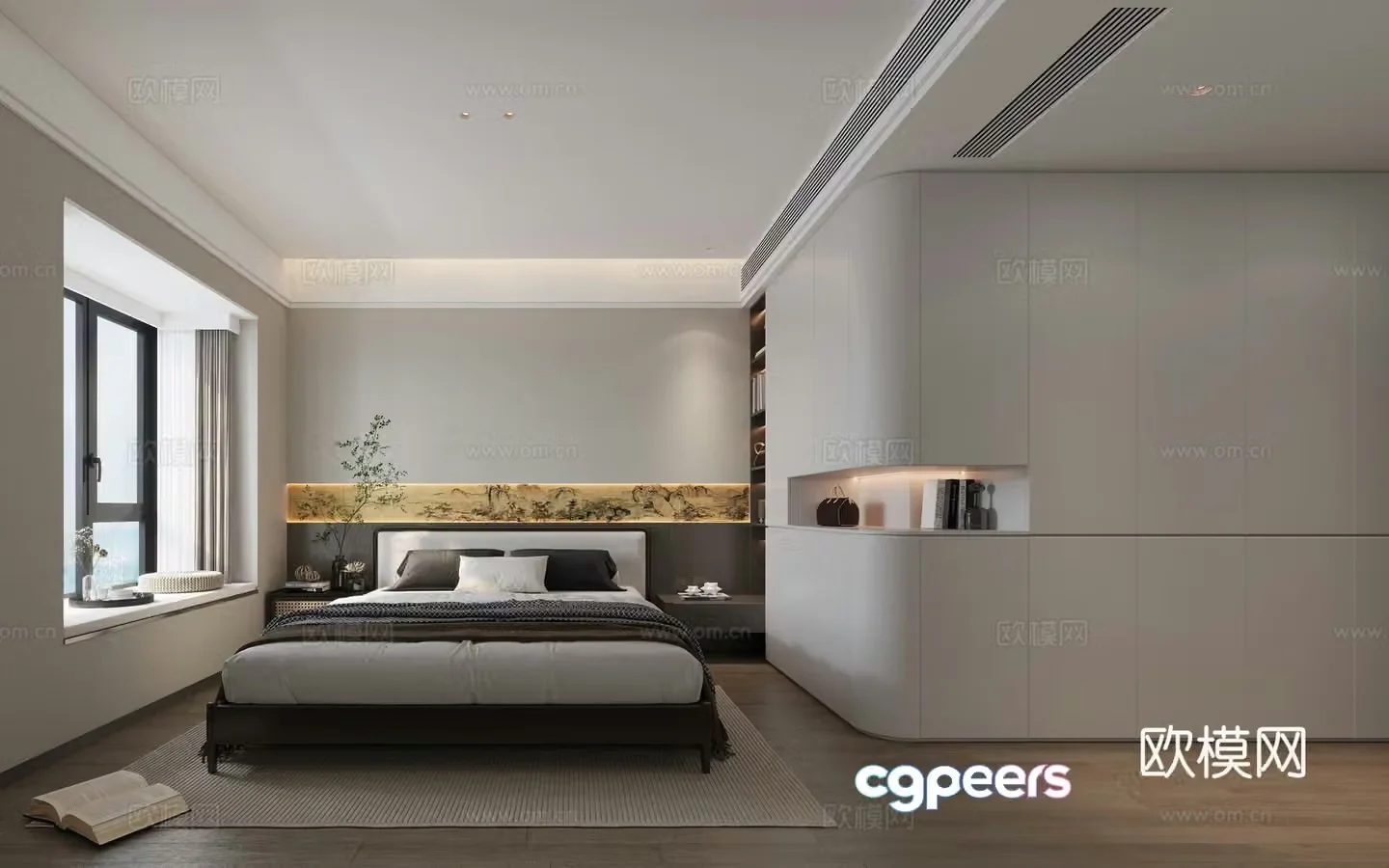 New Chinese style Chinese style bedroom 3D model