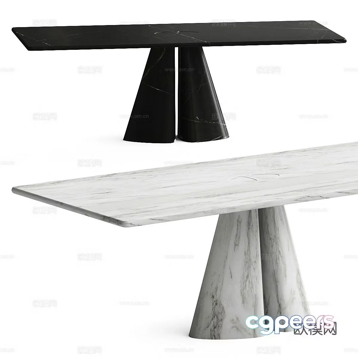 Modern Italian light luxury Laurameroni Raja dining table 3D model