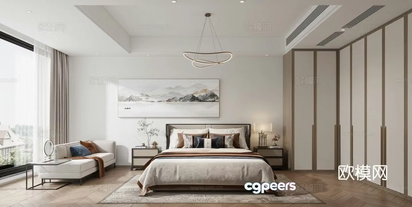 Modern bedroom 3d model