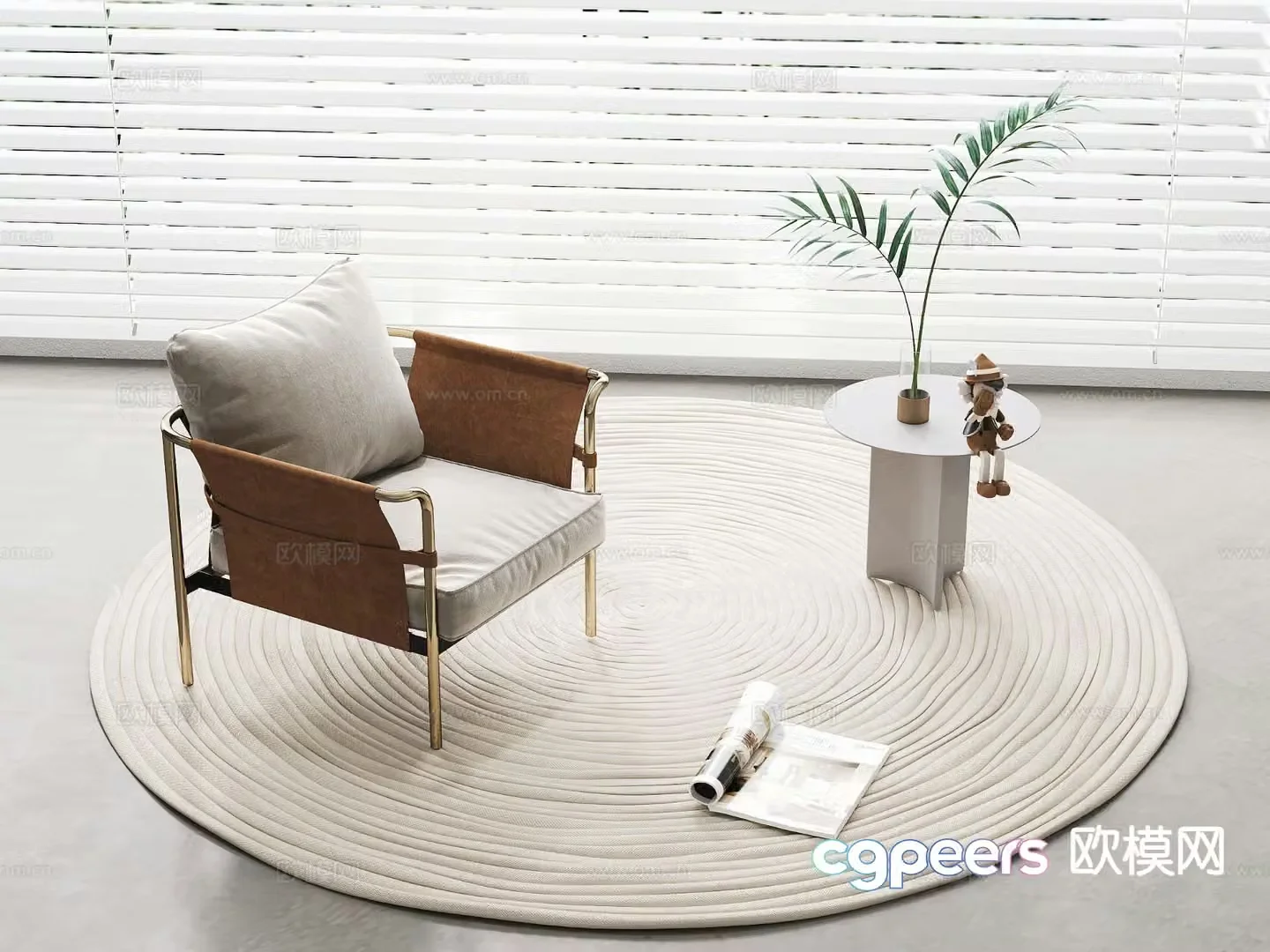Modern chair leisure chair sofa chair 3d model