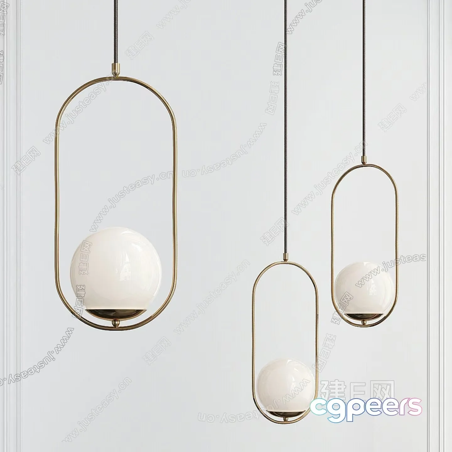 Gold Light Fixture 3D Model – 22124 – VRAY Render