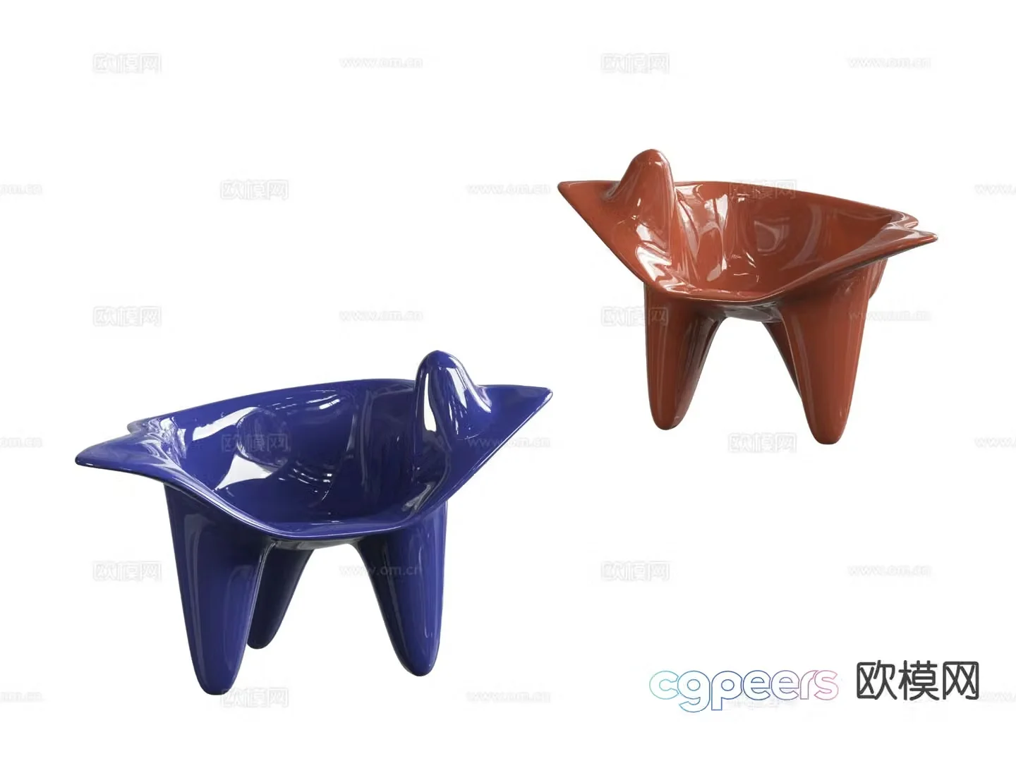Special shaped chair leisure chair 3d model