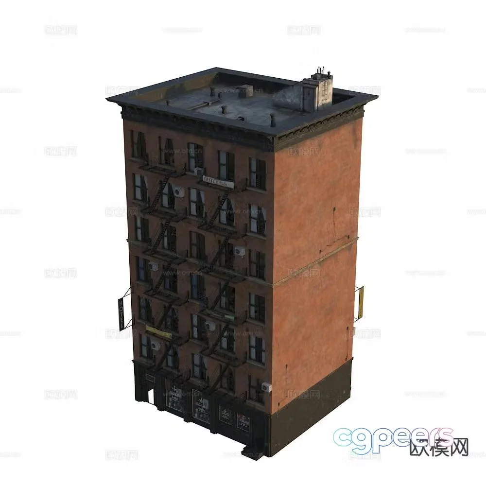 American residential building Western architecture single building New York building building 3d model