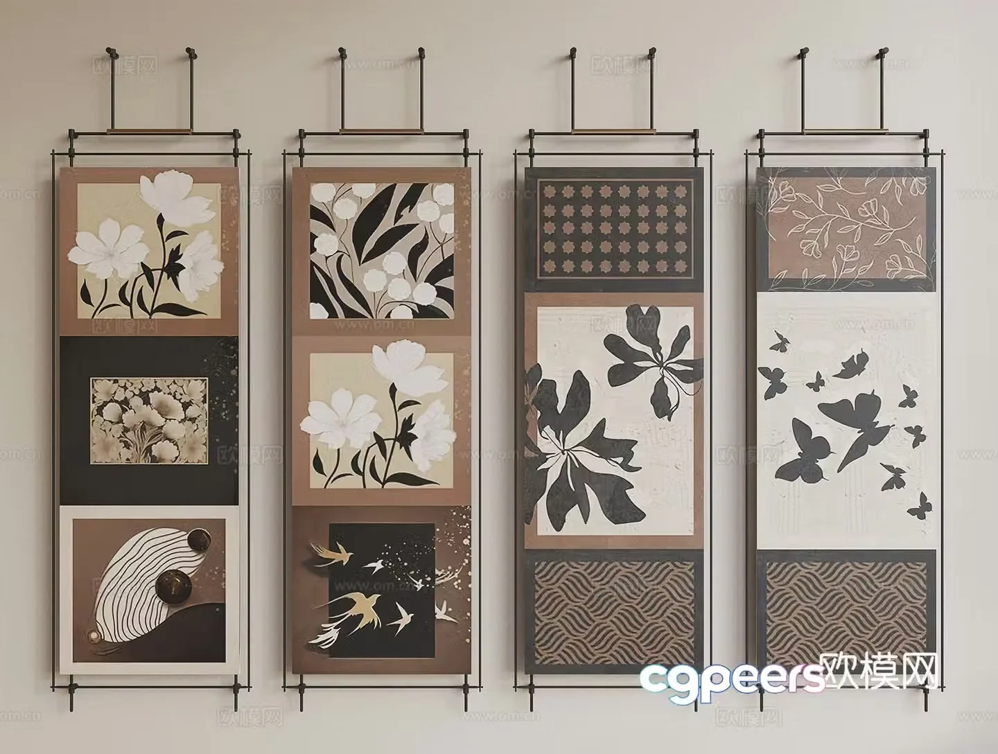 3D model of medieval hanging paintings