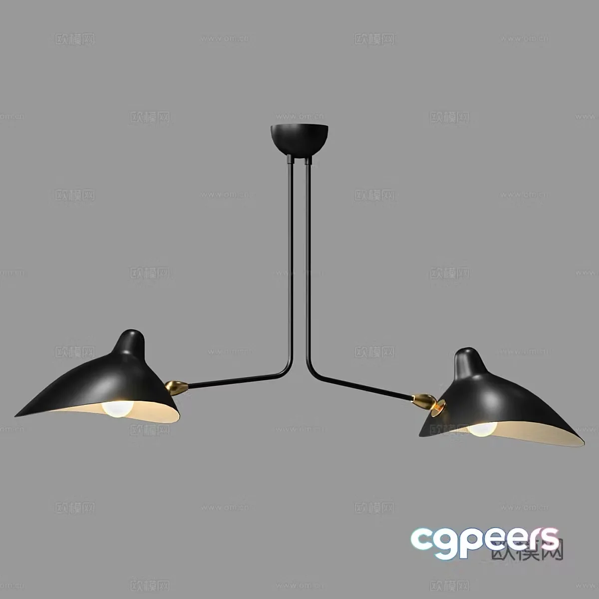 Modern simple chandelier chandelier simple chandelier restaurant chandelier lamp 3d model