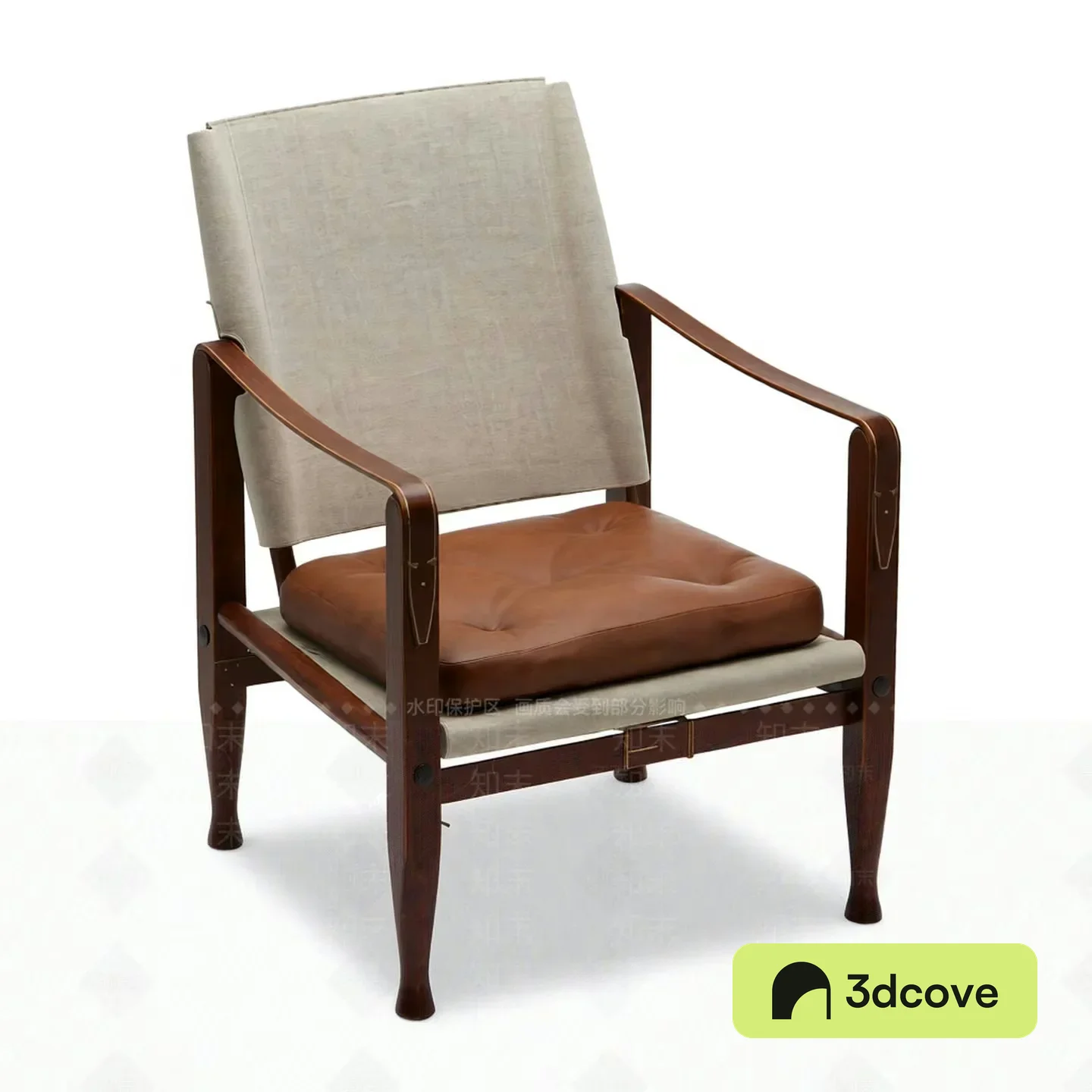 A Wooden Chair With A Cushion
