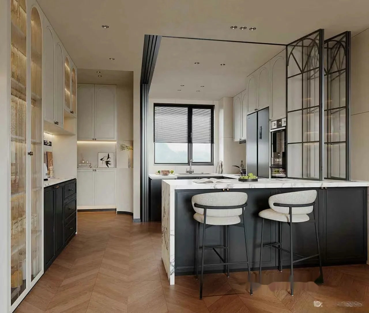 Modern Kitchen Design 3D Model – 1725 – CORONA Render